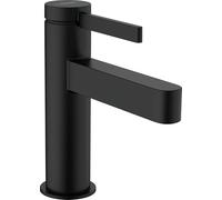 hansgrohe Finoris Basin Mixer Tap 100 with push-open waste set, matt black, 76010670