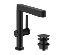 Tall Basin Tap Hansgrohe Finoris 2 spray with pull-out spray 203x49x248mm Black Mat