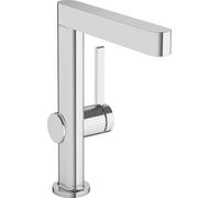 Tall Basin Tap Hansgrohe Finoris with swivel spout and push-open waste set 216x49x248mm Chrome