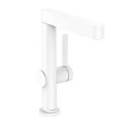 hansgrohe Finoris Basin Mixer Tap 230 with swivel spout and push-open waste set, matt white, 76060700