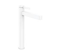 hansgrohe Finoris Basin Mixer Tap 260 for washbowls with push-open waste set, matt white, 76070700