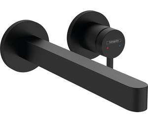 hansgrohe Finoris Basin Mixer Tap for concealed installation wall-mounted with spout 22,8 cm, matt black, 76050670