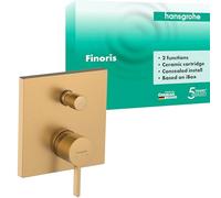 hansgrohe Finoris - Bath tap Concealed for 2 Functions, Bath Mixer tap for iBox Universal, Brushed Bronze, 76415140