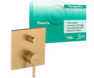 hansgrohe Finoris - Bath tap Concealed for 2 Functions, Bath Mixer tap for iBox Universal, Brushed Bronze, 76415140