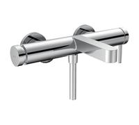 Hansgrohe Finoris Chrome Single-Lever Wall-Mounted Bath Mixer Tap, Exposed Installation, 150 mm Centre