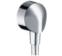 Hansgrohe Fixfit E Chrome Wall Outlet, Polished Finish, High-Pressure Wall-Mounted, 5-Year Guarantee