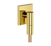 hansgrohe FixFit Fine E - Shower Outlet Elbow, Shower Outlet Connector with Non-Return Valve, Wall Outlet Elbow, Polished Gold Optic, 28883990