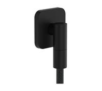 hansgrohe FixFit Fine Q - Shower Outlet Elbow, Shower Outlet Connector with Non-Return Valve, Wall Outlet Elbow, matt Black, 28884670