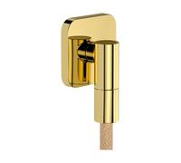 hansgrohe FixFit Fine Q - Shower Outlet Elbow, Shower Outlet Connector with Non-Return Valve, Wall Outlet Elbow, Polished Gold Optic, 28884990