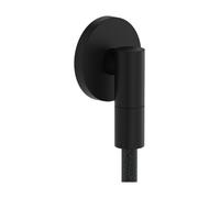 hansgrohe FixFit Fine S - Shower Outlet Elbow, Shower Outlet Connector with Non-Return Valve, Wall Outlet Elbow, matt Black, 28882670