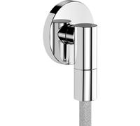 hansgrohe FixFit Fine S - Shower Outlet Elbow, Shower Outlet Connector with Non-Return Valve, wall Outlet Elbow, Chrome, 28882000