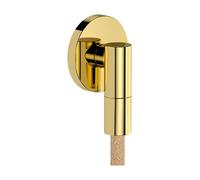 hansgrohe FixFit Fine S - Shower Outlet Elbow, Shower Outlet Connector with Non-Return Valve, Wall Outlet Elbow, Polished Gold Optic, 28882990