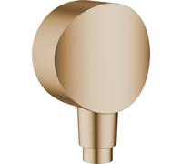 hansgrohe FixFit S Wall Connection, Hose Connection with backflow Preventer Brushed Bronze