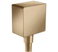 Hansgrohe Fixfit Wall Outlet Square With Non-Return Valve, Brushed Bronze, 26455140
