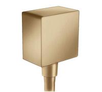 Hansgrohe Fixfit Wall Outlet Square With Non-Return Valve, Brushed Bronze, 26455140