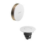 hansgrohe Flexaplus 58187140 Complete Set Drain and Overflow Fitting with Push-Open Drain Suitable for Baths with Drain Diameter 52 mm Brushed Bronze/White High Gloss