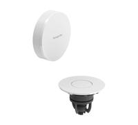 hansgrohe Flexaplus 58187700 Complete Set Drain and Overflow Fitting with Push-Open Drain Suitable for Baths with Drain Diameter 52 mm Matte White/White High Gloss