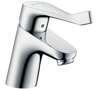 Hansgrohe Focus 70 Basin Mixer Tap - Polished Chrome, Long Handle, 101mm Spout Reach (No Waste)