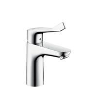 Focus Single lever basin mixer 100 with extra long handle and pop-up waste, Chrome (31911000)