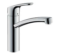 hansgrohe Focus kitchen tap 160 mm high 360° swivel spout, for vented hot water cylinders, chrome 31804000