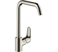 hansgrohe Focus kitchen tap 260 with selectable swivel range, stainless steel optic 31820800