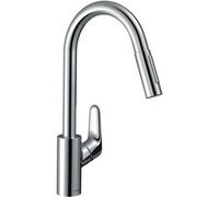 Hansgrohe Focus M41 Chrome Pull-Out Kitchen Mixer Tap With Swivel Spout, Ecosmart & Quickclean (31833000)
