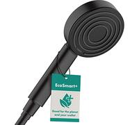 Hansgrohe Hand Shower Water-Saving Pulsify S, Shower Head 6l/Min (EcoSmart+) 105 mm with 1 Spray (PowderRain), Matt Black, 24121670