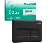 hansgrohe iFrame Original Q 66001670 Toilet Push Plate for 2 Flush Flushes for hansgrohe iFrame Flush-Mounted Cistern Matte Black