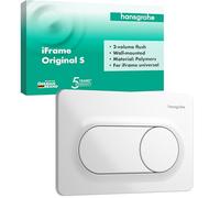 hansgrohe iFrame Original S - Toilet Flush Plate for Dual Flush, for hansgrohe iFrame Universal Concealed Cistern, Chrome, 66002450