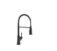 hansgrohe Joleena Black Commercial Kitchen Faucet, Kitchen Faucets with Pull Down Sprayer, Faucet for Kitchen Sink, Matte Black 04792670, 19.3-Inches Tall