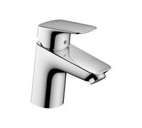 hansgrohe Logis - bathroom tap without waste, energy-saving (CoolStart), bathroom sink tap with spout height 67 mm, basin mixer tap water-saving (EcoSmart), chrome, 71073000