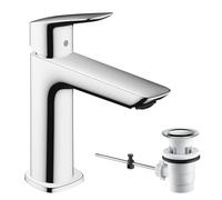 Single Hole Mixer Tap Hansgrohe Logis Fine with pop-up waste set Chrome