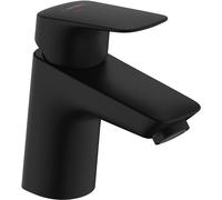 hansgrohe Logis - Bathroom tap with pop-up Waste Set, Energy-Saving (CoolStart), Bathroom Sink Water tap with spout Height 70mm, Bathroom Mixer tap Water-Saving (EcoSmart), matt Black, 71072670