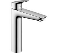 hansgrohe Logis - bathroom tap without waste, bathroom sink tap with spout height 190 mm, basin mixer tap water-saving (EcoSmart), chrome