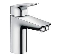hansgrohe Logis - bathroom tap without waste, bathroom sink tap with spout height 93 mm, basin mixer tap water-saving (EcoSmart), chrome, 71101000