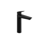 hansgrohe Logis - Bathroom tap Without Waste Set, Bathroom Sink Water tap with spout Height 190mm, Bathroom Mixer tap Water-Saving (EcoSmart), matt