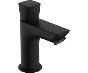 hansgrohe Logis Fine - Washbasin Faucet with Push-Open Waste, Washbasin Mixer with spout Height 240 mm, Bathroom Faucet Water-Saving (EcoSmart), matt Black, 71120670