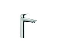 Hansgrohe Logis Modern Low Flow Water Saving 1-Handle 1-Hole 10-inch Tall Bathroom Sink Faucet in Chrome, 71090001, 190mm/10.5 Inch