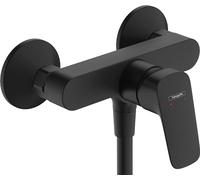 hansgrohe Logis - Shower Mixer for Exposed Installation, Single Lever Shower Mixer for 1 Function, Bathroom tap, matt Black, 71600670