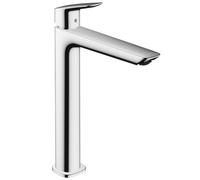 Hansgrohe Logis Xl Basin Mixer With Comfortzone 240, Without Pull-Out Or Pop-Up Waste, Chrome (71258000)