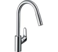 Hansgrohe SBox16-H240 Single lever kitchen mixer with pull-out spray SBox Chrome (73880000)