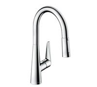 hansgrohe M5116-H200 Kitchen Tap 200, Pull-Out Spray, Hose Box, 110°/150° Swivel Range, chrome