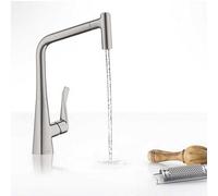 Hansgrohe Metris M71 1482 Pull-Out Spray Kitchen Mixer Tap, Deck-Mounted, Brushed Or Polished Finish