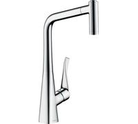 hansgrohe Metris - Single lever kitchen mixer 320 with pull-out spray chrome