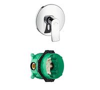 hansgrohe Metris shower mixer for 1 outlet, chrome and basic set bundle