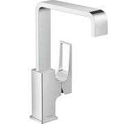 Hansgrohe Metropol Basin Mixer Tap 230 With Loop Handle And Push-Open Waste, Chrome, 74511000