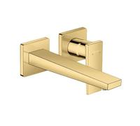 hansgrohe Metropol Flush-Mounted Tap for Wall Mounting, Spout 22.5 cm, Polished Gold Look