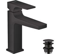 Hansgrohe Metropol Single Lever Basin Mixer 110 With Lever Handle And Push-Open Waste, Matt Black, 32507670