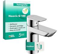 Single Hole Mixer Tap Hansgrohe Neovis Q 100 CoolStart Chrome 71353000
