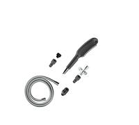 Hansgrohe Outdoor Pet Shower with 3-Spray Fur, Leg, Paw Spray, Quick Connect in Black, 04974670